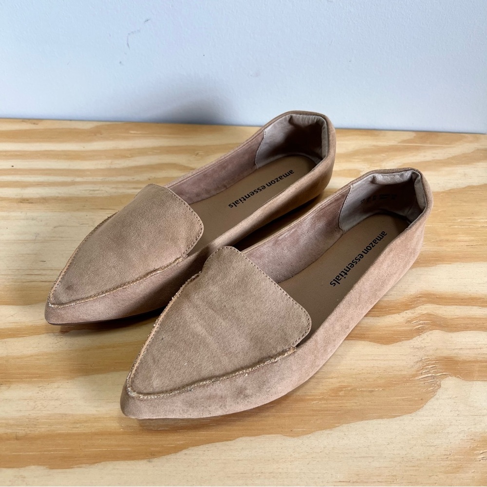 Amazon Essentials Tan Beige Suede Leather Women’s Flats‎ 7 - Picture 5 of 9